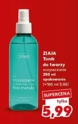 Kaufland ZIAJA Tonik do twarzy oczyszczanie 200 ml opakowanie oferta