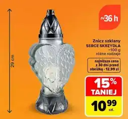 Carrefour Znicz szklany SERCE SKRZYDŁA oferta