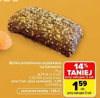 Bułka proteinowa wypiekana na kamieniu