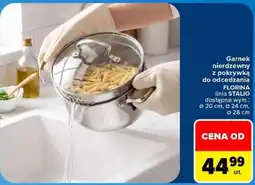 Carrefour Garnek nierdzewny z pokrywką do odcedzania oferta