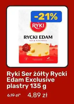 Biedronka Ryki Ser żółty Rycki Edam Exclusive plastry 135 g oferta