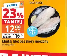 E.Leclerc Mintaj filet bez skóry mrożony oferta