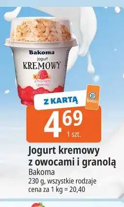 E.Leclerc Jogurt kremowy z owocami i granolą Bakoma oferta
