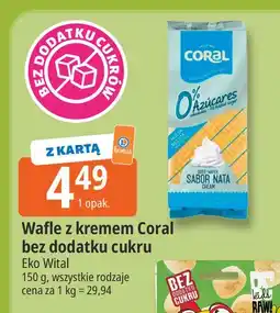 E.Leclerc Wafle z kremem Coral bez dodatku cukru oferta