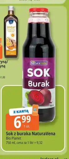 E.Leclerc Sok z buraka NaturaVena Bio Planet oferta