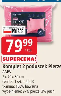 E.Leclerc Komplet 2 poduszek Pierze AMW oferta