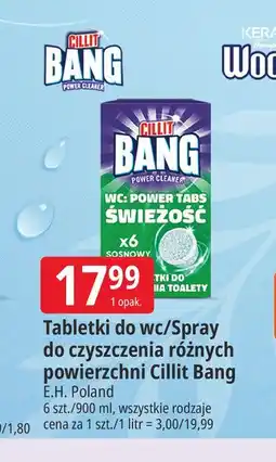 E.Leclerc Tabletki do wc/Spray do czyszczenia różnych powierzchni Cillit Bang oferta