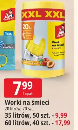 E.Leclerc Worki na śmieci Jan Niezbędny 20 litrów 70 szt oferta