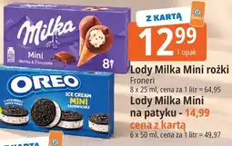 E.Leclerc Lody Milka Mini rożki / na patyku Froneri oferta