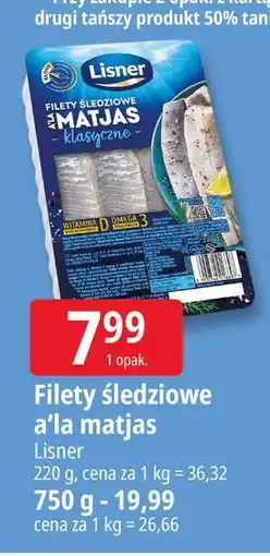 E.Leclerc Filety śledziowe a'la matjas Lisner oferta