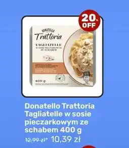 Biedronka Donatello Trattoria Tagliatelle w sosie pieczarkowym ze schabem 400 g oferta