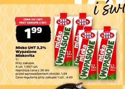 Netto Mleko UHT Wypasione Mlekovita 3,2% oferta