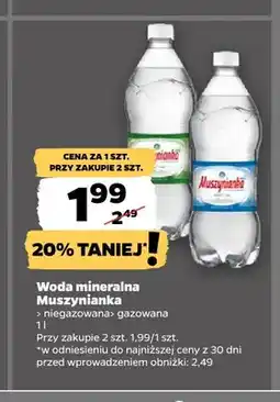 Netto Woda mineralna niegazowana Muszynianka oferta