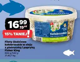 Netto Filety śledziowe kołobrzeskie w oleju z pietruszką i papryką Fisher King oferta