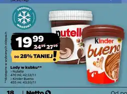 Netto Lody w kubku Nutella oferta