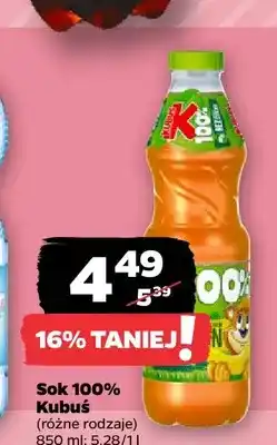 Netto Sok Kubuś 100% oferta