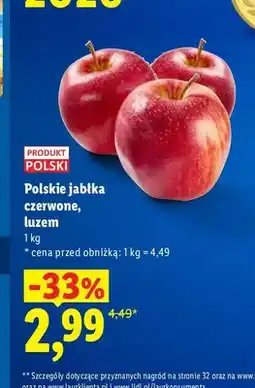 Lidl Jabłka czerwone polskie oferta