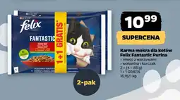 Netto Karma mokra dla kotów Felix Fantastic Purina mięso z warzywami 2-pak oferta