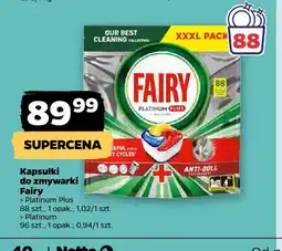 Netto Kapsułki do zmywarki Fairy Platinum Plus oferta