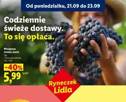 Lidl Winogrona ciemne luzem Ryneczek Lidla oferta