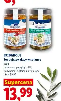 Lidl Ser dojrzewający w solance z czerwoną papryką i chili Eridanous oferta