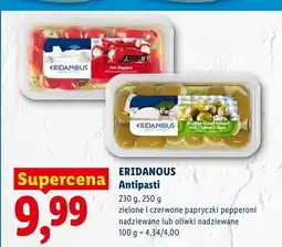 Lidl Antipasti zielone i czerwone papryczki pepperoni nadziewane Eridanous oferta