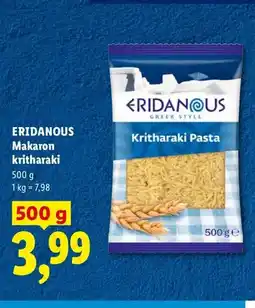 Lidl Makaron kritharaki Eridanous oferta