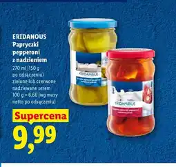 Lidl Papryczki pepperoni zielone nadziewane serem Eridanous oferta