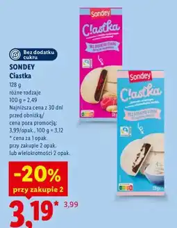 Lidl Ciastka z kremem malinowym Sondey oferta