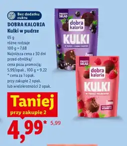 Lidl Kulki w pudrze z czarnej porzeczki Dobra Kaloria oferta