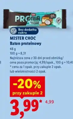 Lidl Baton proteinowy Mister Choc oferta
