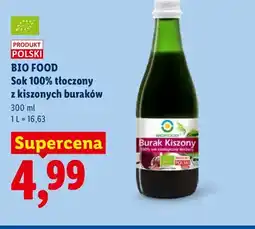 Lidl Sok tłoczony z kiszonych buraków Bio Food 100% oferta