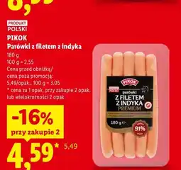 Lidl Parówki z filetem z indyka Pikok oferta