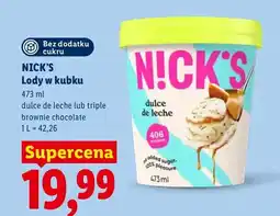 Lidl Lody w kubku triple brownie chocolate Nick's oferta