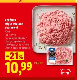 Lidl Mięso mielone z karkówki Rzeźnik oferta