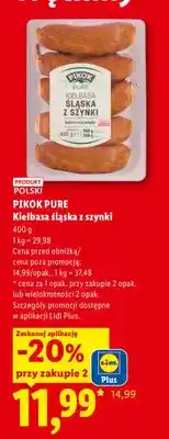 Lidl Kiełbasa śląska z szynki Pikok Pure oferta