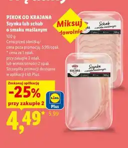 Lidl Szynka o smaku maślanym Pikok od Krajana oferta