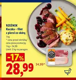 Lidl Kaczka - filet z piersi ze skórą Rzeźnik oferta