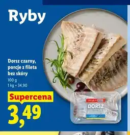 Lidl Dorsz czarny porcje z fileta bez skóry oferta