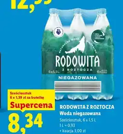 Lidl Woda niegazowana Rodowita z Roztocza 6-pak oferta