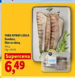 Lidl Sandacz filet ze skórą Targ Rybny Lidla oferta