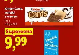Lidl Wafelki z kremem Kinder Cards oferta