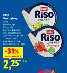 Lidl Deser ryżowy truskawkowy Müller Riso oferta