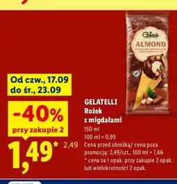 Lidl Rożek z migdałami Gelatelli oferta