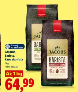 Lidl Kawa ziarnista Jacobs Barista Crema oferta