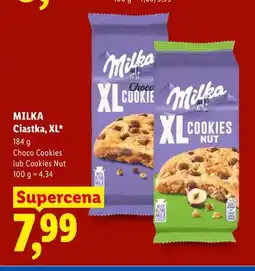 Lidl Ciastka XL Choco Cookies Milka oferta