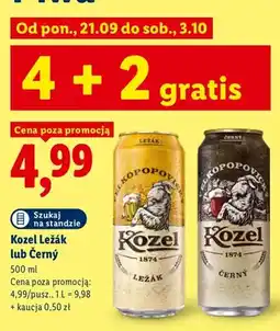 Lidl Piwo Kozel Ležák oferta