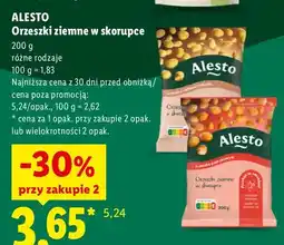 Lidl Orzeszki ziemne w skorupce o smaku zielonej cebulki Alesto oferta