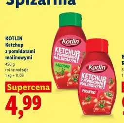 Lidl Ketchup z pomidorami malinowymi łagodny Kotlin oferta