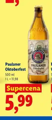 Lidl Piwo Paulaner Oktoberfest oferta